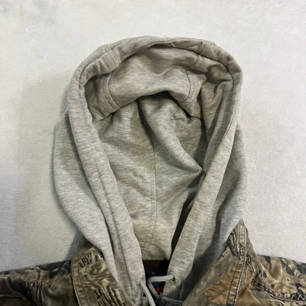 Vintage Puritan Real Tree Camo Utility Jacket Men's L (42-44) Fleece Lined Y2K